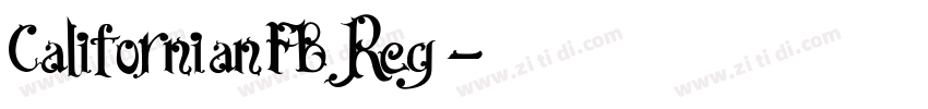 CalifornianFB Reg字体转换